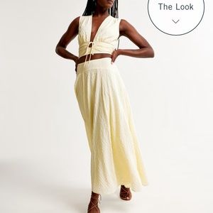 NWT Abercrombie yellow maxi skirt